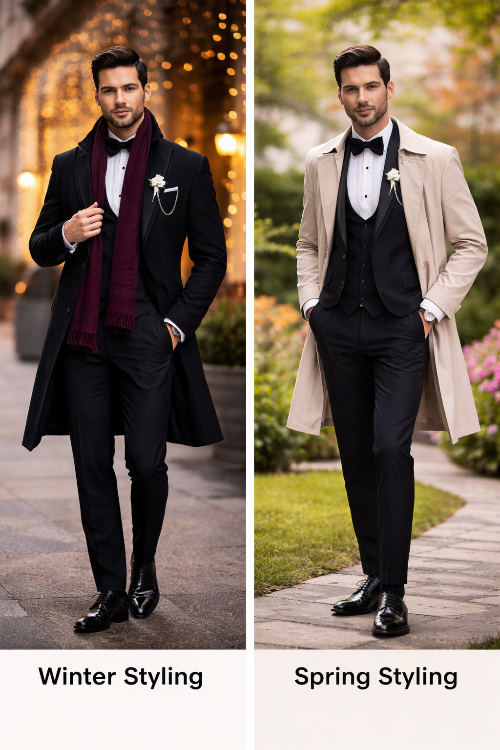Men's black tuxedo