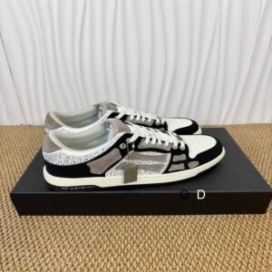 AMIRI Skel-Top-Low Sneakers Black, White, and Grey