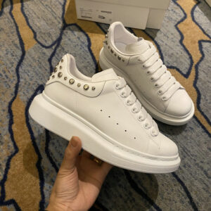 Alexander McQueen Studded Sneaker -  Cream White