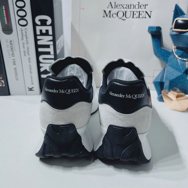 Alexander McQueen Runner Sneaker (White/Black Logo) - Image 4