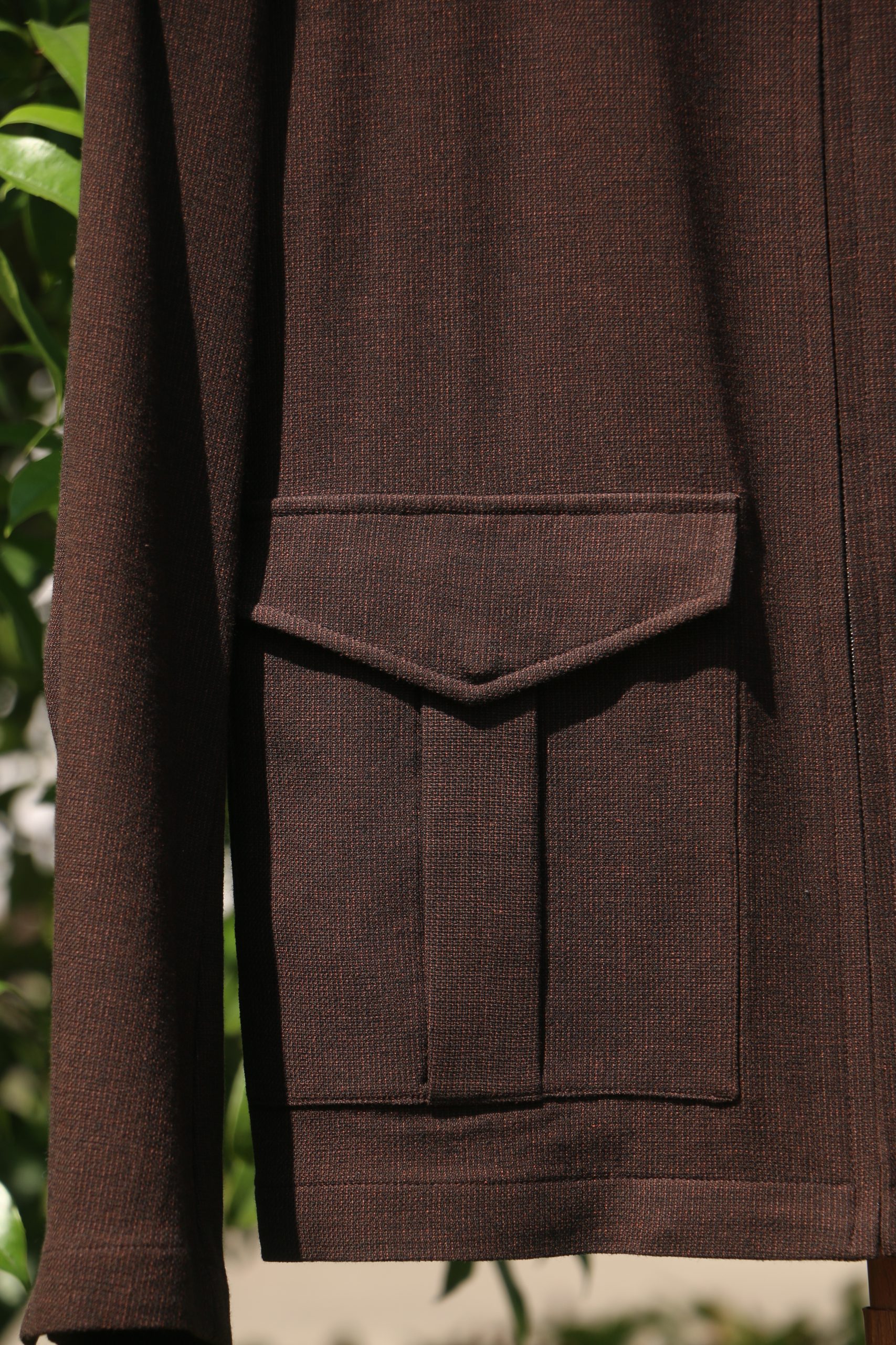 Brown Cotton-Wool Safari Jacket - Image 4