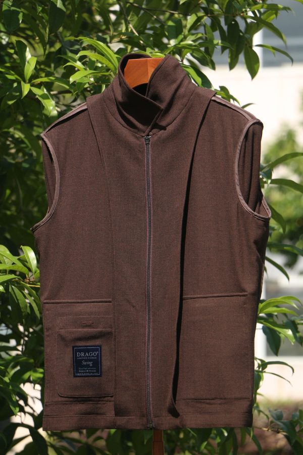 Brown Cotton-Wool Safari Jacket - Image 3