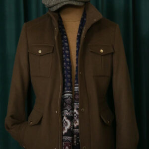 Brown Wool Safari Jacket