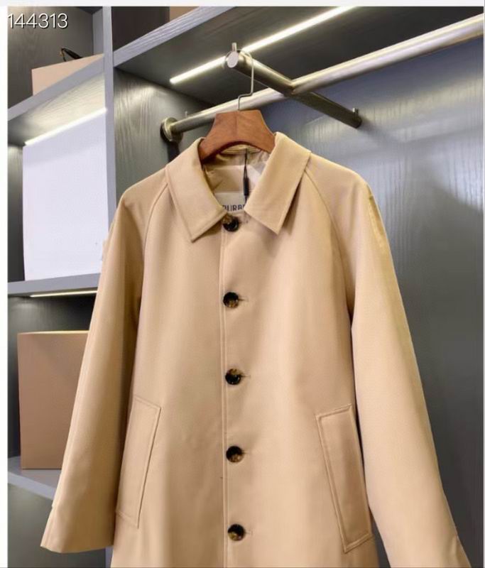 Classic Single-Breasted Mac Coat - Warm Beige - Image 2