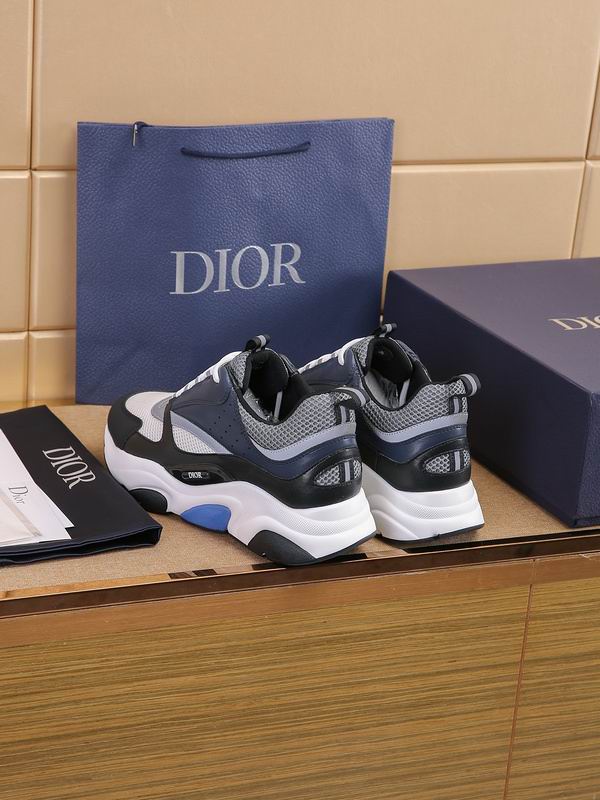 DIOR B22 Sneaker in Blue, Black, and White Mesh - Image 5