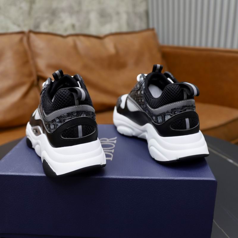 DIOR B22 Sneaker in Grey Mock-Croc and White Mesh - Image 4