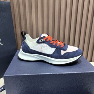 DIOR B25 Sneaker Blue Suede and Oblique Canvas