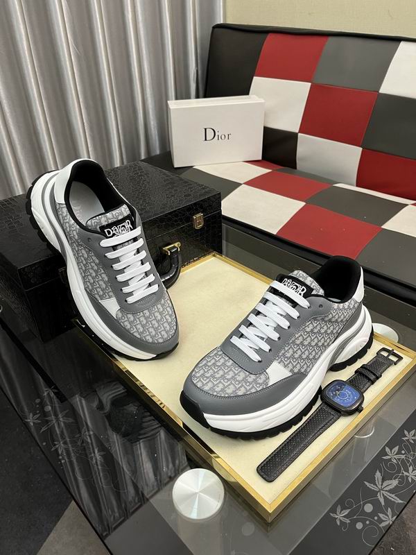 Dior B22 Sneaker in Anthracite and White Oblique - Image 3