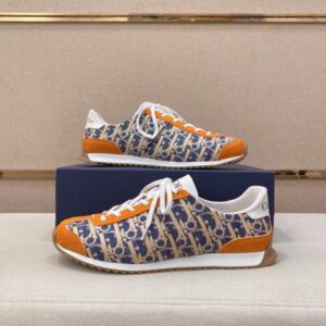The Dior-B44-Sneaker-Blue-Oblique-and-Neon-Orange