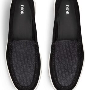 Pair of Dior Black Suede Granville Loafer.