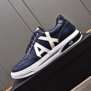 AX Low-Top Logo Sneakers Navy/White