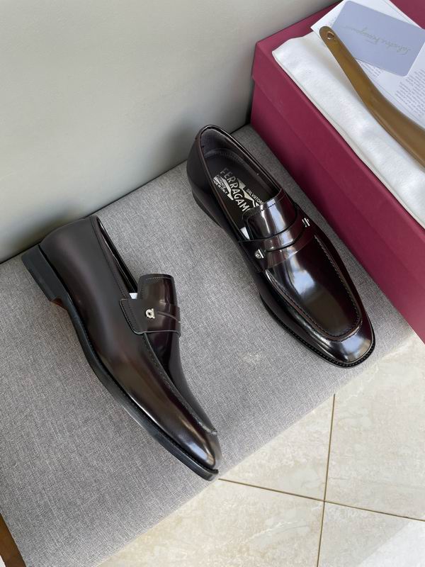 Ferragamo Patent Leather Loafers Burgundy - Image 2