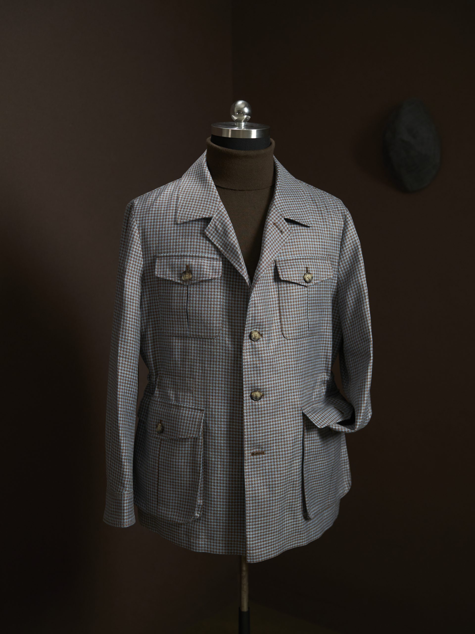 Grey-Checked-Wool-Cashmere-Safari-Jacket
