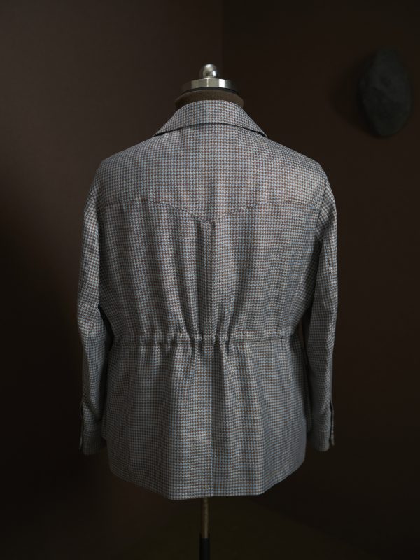 Grey Checked Wool-Cashmere Safari Jacket - Image 3