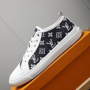 Louis-Vuitton-Leather-Low-Top-Trainer-Monogram-Black-and-White-Color-Block