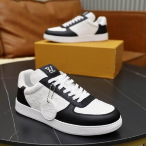 Louis Vuitton Low Top Trainer Black and White Color Block
