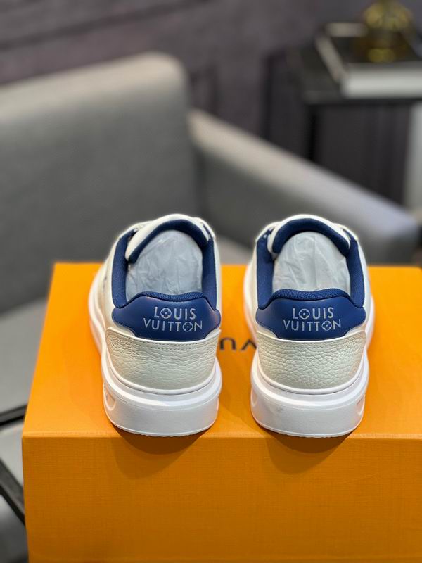 Louis Vuitton Trainer Sneaker Light Blue Denim Multi-Color Patchwork - Image 5