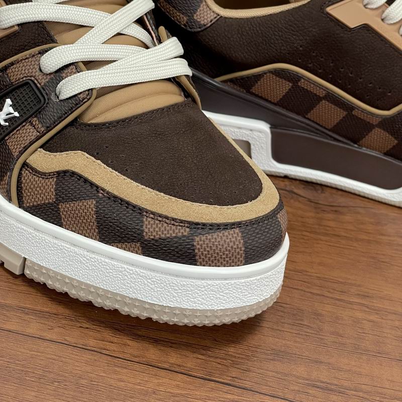 Louis Vuitton Trainer Sneaker Monogram Damier Ebene Brown - Image 4