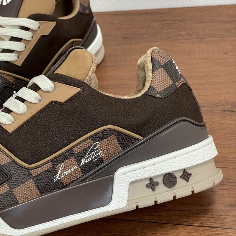 Louis Vuitton Trainer Sneaker Monogram Damier Ebene Brown - Image 5