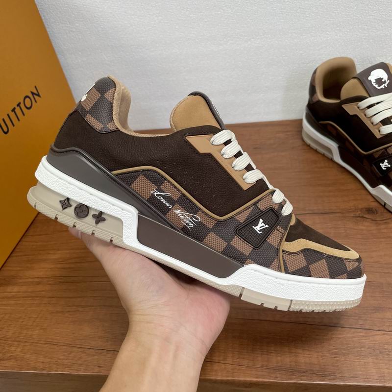 Louis Vuitton Trainer Sneaker Monogram Damier Ebene Brown - Image 6