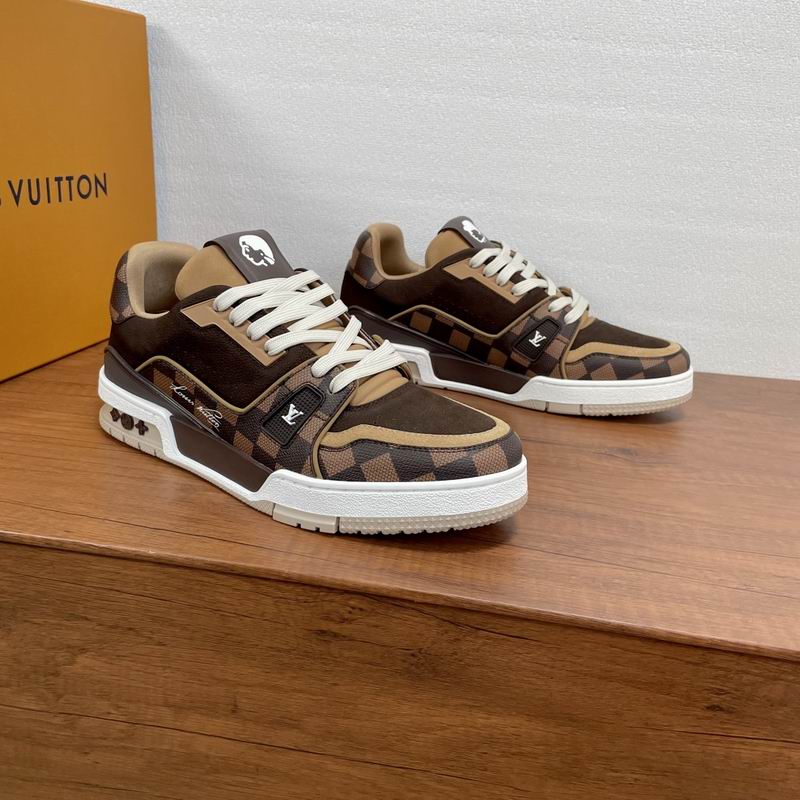 Louis Vuitton Trainer Sneaker Monogram Damier Ebene Brown - Image 7