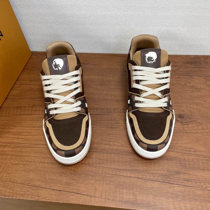 Louis Vuitton Trainer Sneaker Monogram Damier Ebene Brown - Image 8
