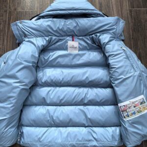 Moncler Maire Hooded Down Puffer Jacket in Sky Blue