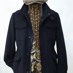Navy-Blue Technical Safari Jacket