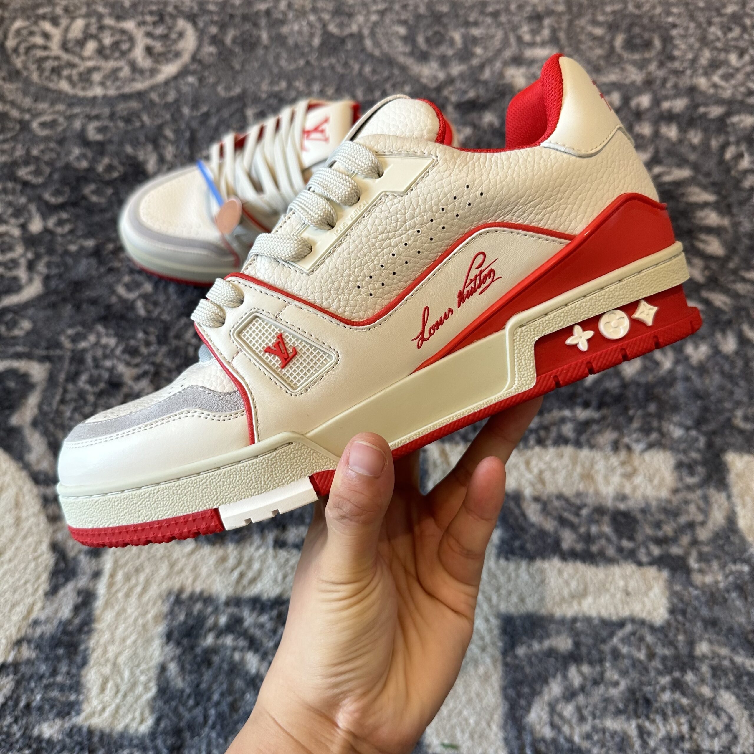 Louis Vuitton LV Trainer 'White Red' Sneaker - Image 2