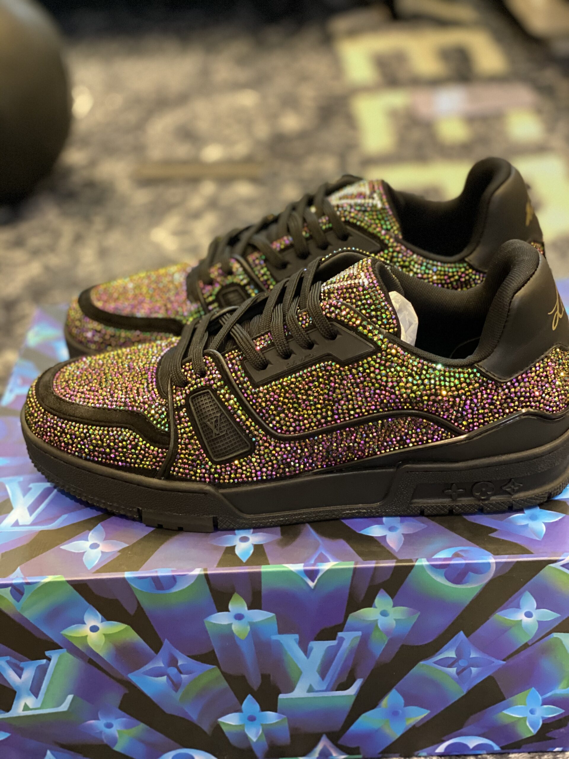 Louis Vuitton LV Trainer Black Strass - Image 4