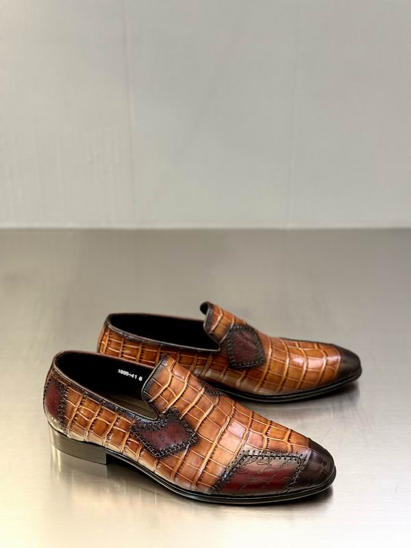 Berluti Tan Patchwork Alligator Loafers - Image 4
