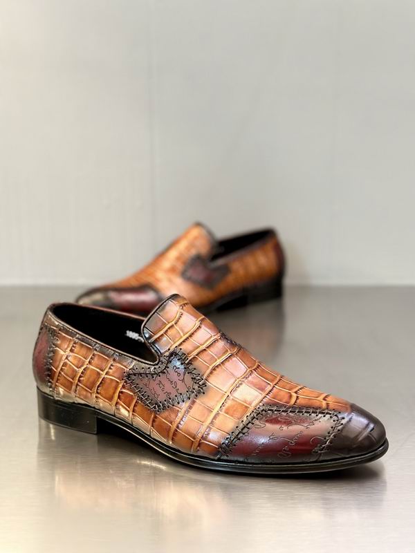 Berluti Tan Patchwork Alligator Loafers - Image 5