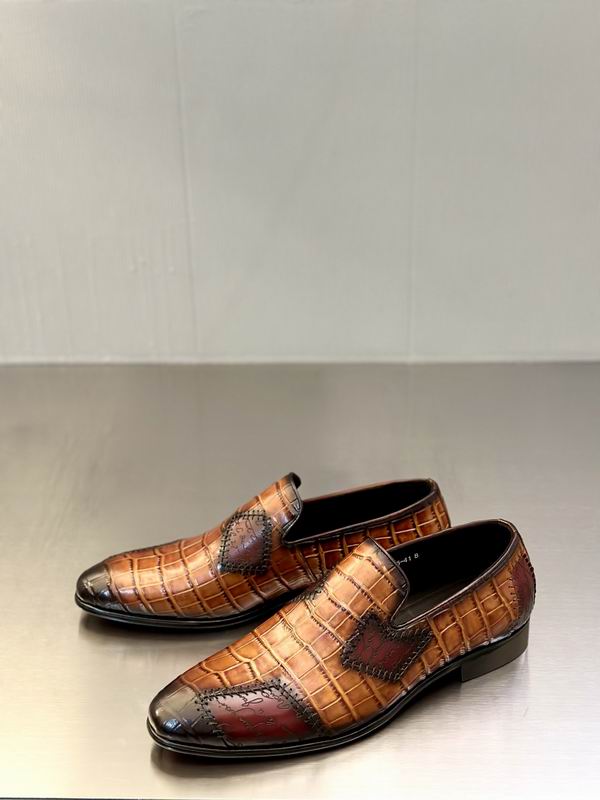 Berluti Tan Patchwork Alligator Loafers - Image 6
