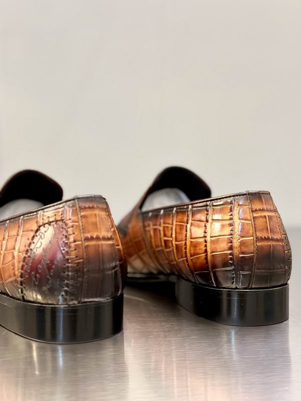 Berluti Tan Patchwork Alligator Loafers - Image 7