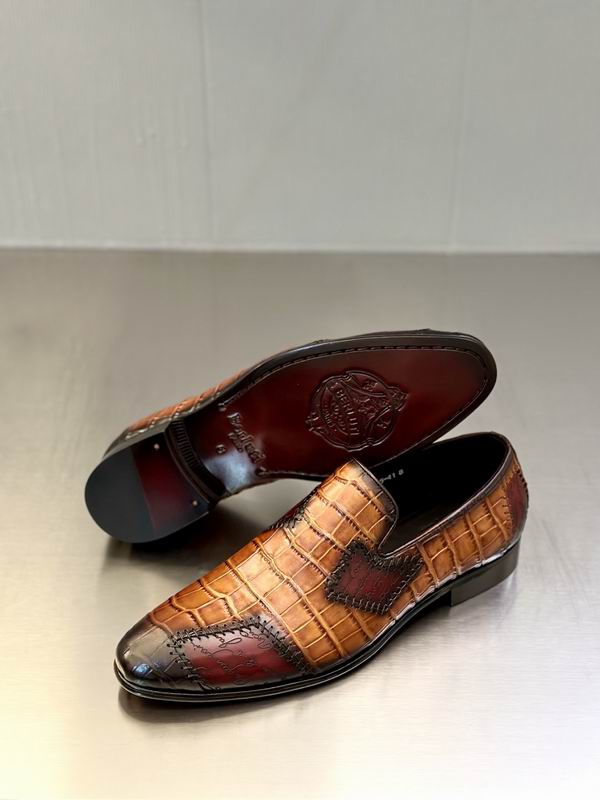 Berluti Tan Patchwork Alligator Loafers - Image 8