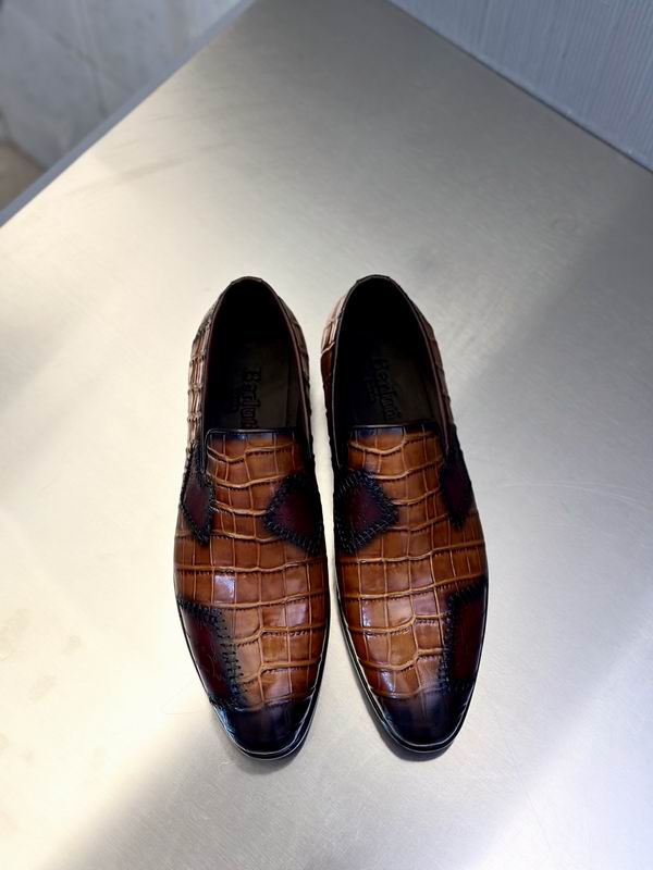 Berluti Tan Patchwork Alligator Loafers - Image 3