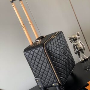 Chanel-Black-Quilted-Pilot-Case