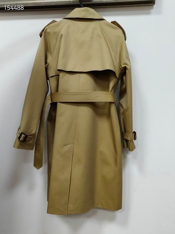 Classic Beige Long Double-Breasted Trench Coat (Tortoiseshell) - Image 5