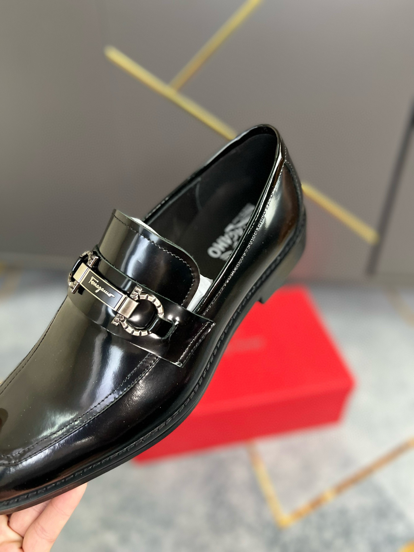 Ferragamo Patent Gancini Loafer - Image 3