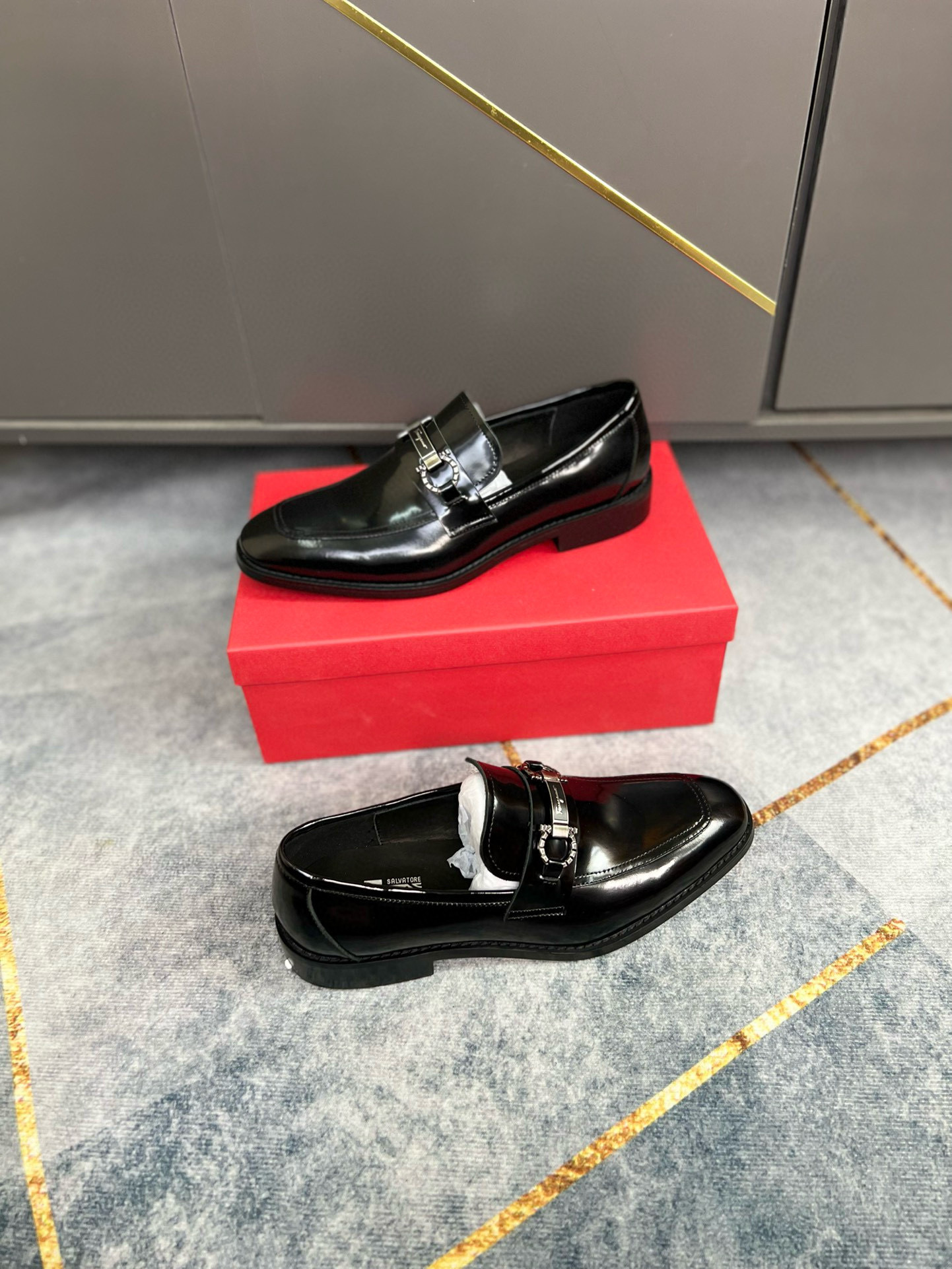 Ferragamo Patent Gancini Loafer - Image 4