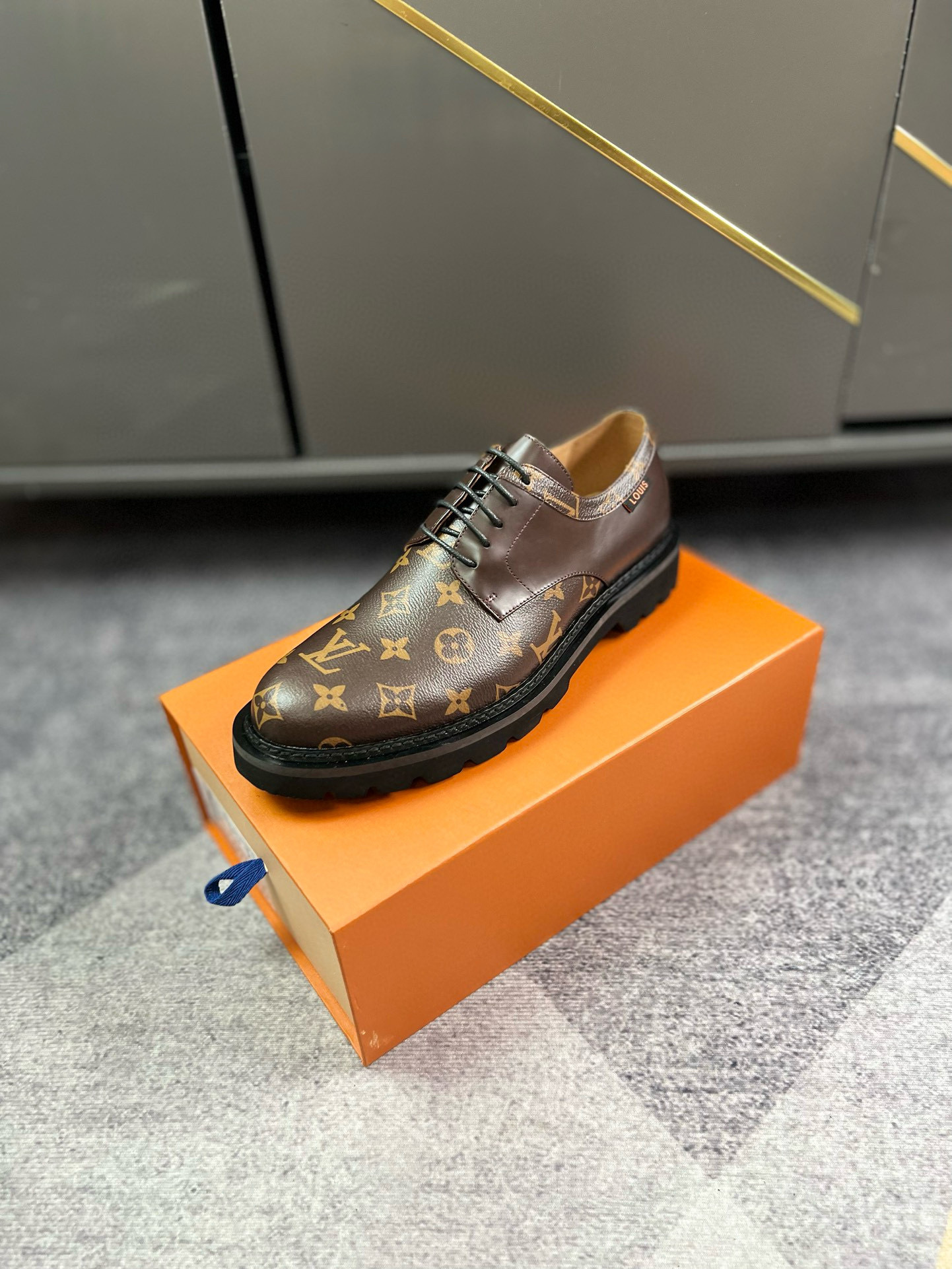 Louis Vuitton Monogram Eclipse Canvas Derby Shoe - Image 3