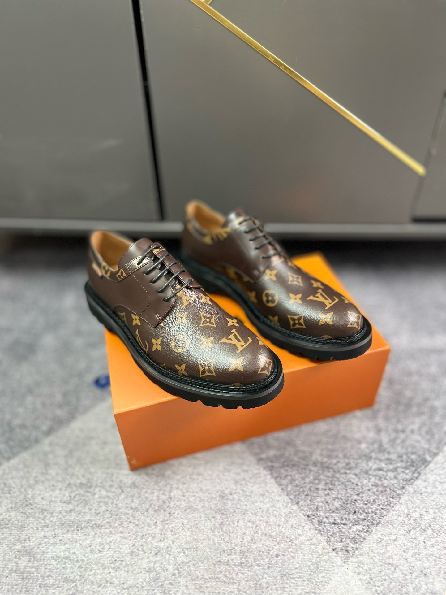 Louis Vuitton Monogram Eclipse Canvas Derby Shoe - Image 6