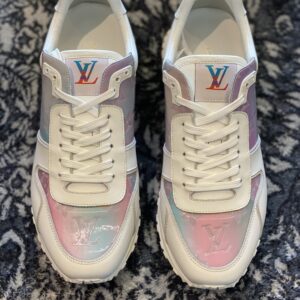 The Louis-Vuitton-Run-55-Iridescent-White-Sneaker