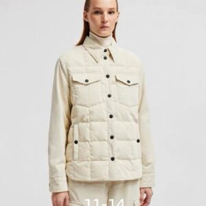 Moncler Cream Quilted Corduroy Jacket