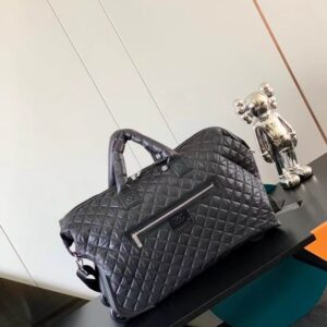 Chanel-Dark-Grey-Rolling-Duffel-Bag