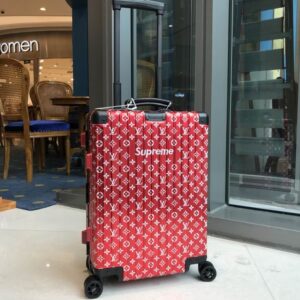 Louis Vuitton Red Monogram Cabin Trolley Suitcase