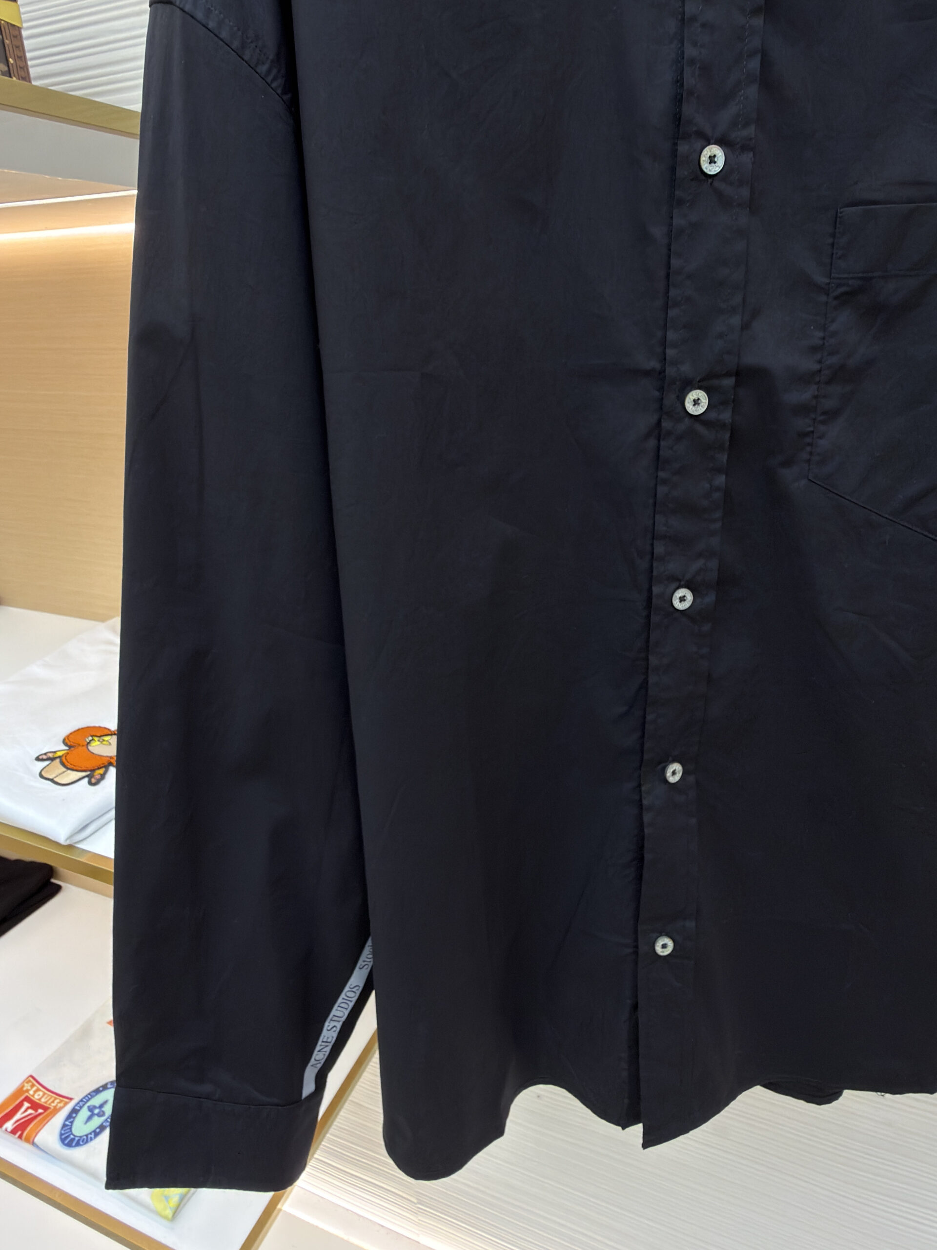 Acne Studios Black Oversized Shirt - Image 3