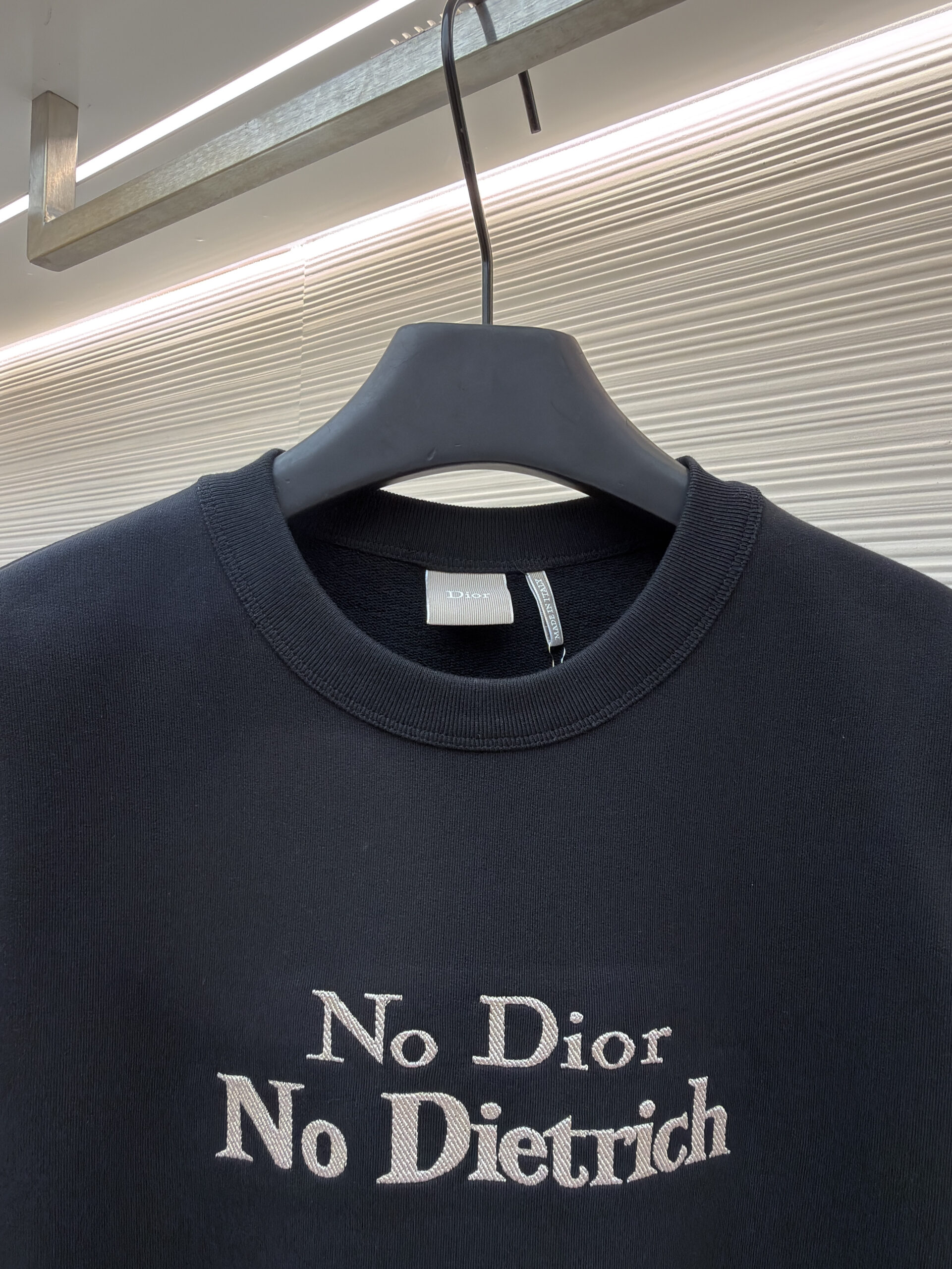 Dior Black Slogan Sweatshirt - Image 3