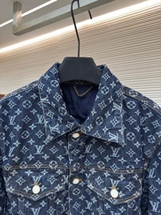 Louis Vuitton Monogram Denim Jacket | Viral Luxury Dark Wash Jean Jacket - Image 3