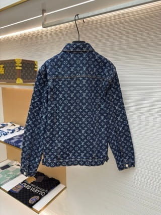 Louis Vuitton Monogram Denim Jacket | Viral Luxury Dark Wash Jean Jacket - Image 4